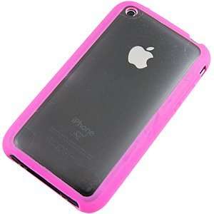  Hybrid TPU Back Cover for iPhone 3G & 3GS, Pink/Clear 