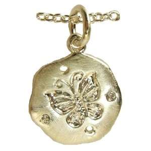  Jody Coyote Silver Butterfly CZ Charm Necklace Jewelry