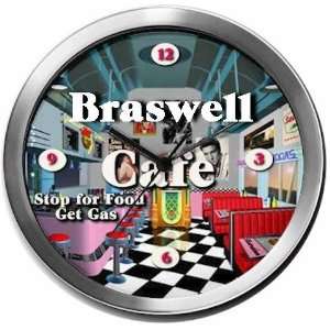  BRASWELL 14 Inch Cafe Metal Clock Quartz Movement Kitchen 