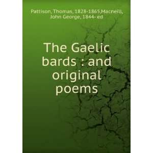   , and original poems, Thomas Macneill, John George, Pattison Books