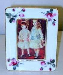 SWEET White Porcelain Picture/Photo Frame~PINK ROSES  