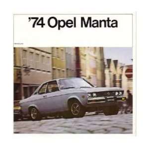  1974 OPEL MANTA Sales Brochure Literature Book Automotive