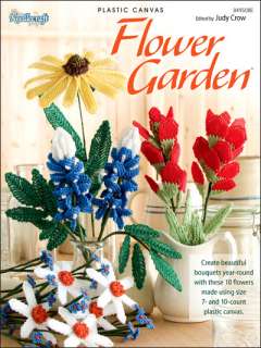 FLOWER GARDEN, Plastic Canvas Pattern Book, NEW  