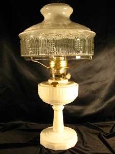   LAMP   ALACITE LINCOLN DRAPE w SHADE & LOX ON #23 Bnr MUST SEE  