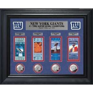  New York Giants Super Bowl Ticket and Game Coin Collection 