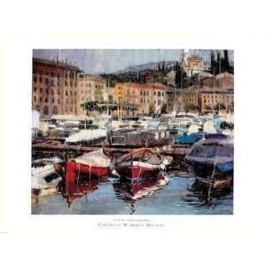  Red Boats Santa Margherita Poster Print