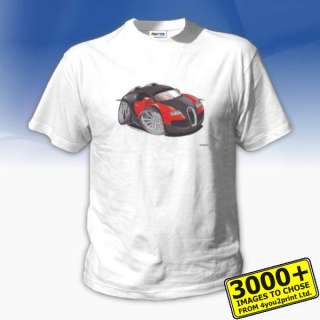 KOOLART 2334 Bugatti Veyron red Custom Adult t shirt  