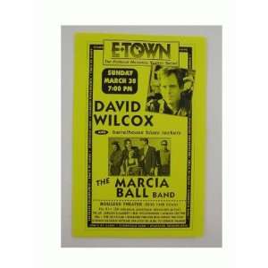  David Wilcox + The Marcia Ball Band Handbill Poster 