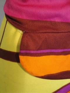 Bold Mod Print Halter Top Long Skirt Italy Outfit Set 6  