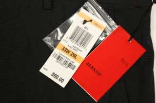 NEW ALFANI DEREK TAILORED FIT BLACK DRESS PANTS $90  