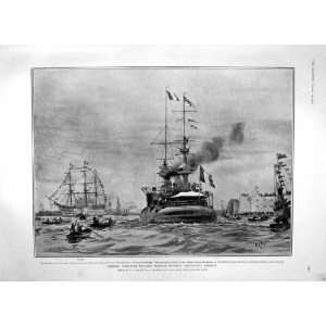    1905 ADMIRAL CAILLARD SHIP MASSENA MAYOR PORTSMOUTH