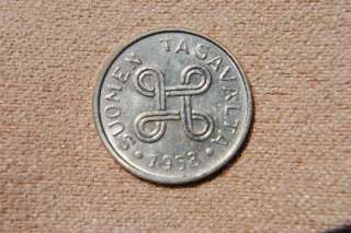 1958 SUOMEN MUY BONITOS TASAVALTA 1 FINLANDIA DE MONEDA MARCO