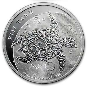   oz Silver New Zealand Mint $1 Fiji Taku .999 Fine 