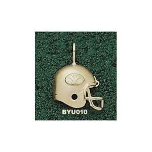 Brigham Young Cougars Y Helmet Pendant (Gold Plated 