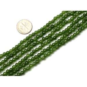  4mm round gemstone taiwan jade beads strand 15 Jewelry 