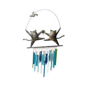 Dancing Cats & Glass Fish Chime (Wind Chimes) (Hummingbirds)