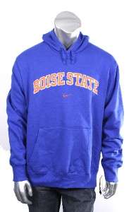 Nike Royal Blue Mens Boise State Hooded Sweatshirt Sz L  