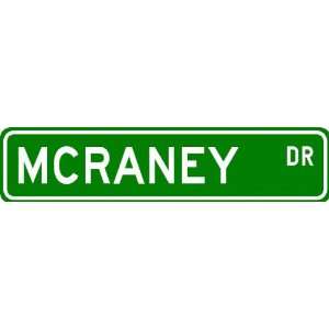 MCRANEY Street Sign ~ Personalized Family Lastname Sign ~ Gameroom 