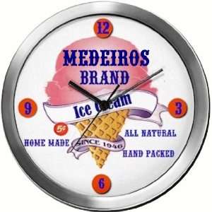 MEDEIROS 14 Inch Ice Cream Metal Clock Quartz Movement  