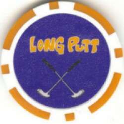 pc LONG PUTT poker chips Great Golf Ball Marker  