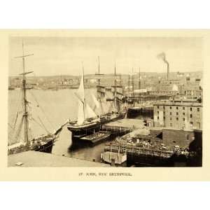  1911 Print St. John New Brunswick Canada Sailing Boat 