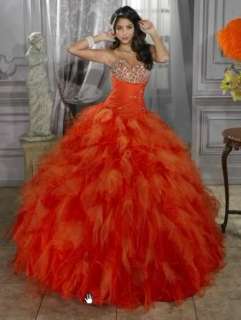   Masquera Quinceanera Wedding Evening Dress Ball Gown Size&Color Custom