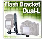   Adjustable Dual L Flash Bracket Stand Support w/ Holder for DSLR Camer