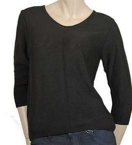 New Sarah Arizona Boxy V Neck Womens Sweaters Black Size S  