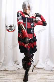 KERA Punk Loose Ladder Knit Sweater MOHAIR ZIP Cardigan  