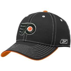 Reebok Philadelphia Flyers Black Basic Logo Cotton Adjustable Hat 