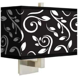  Swirling Vines Rectangular Giclee Shade Wall Sconce