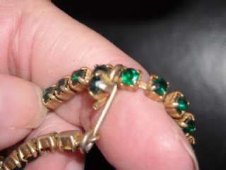 Emerald Green Rhinestone Vintage Bow Necklace Crystals Choker  
