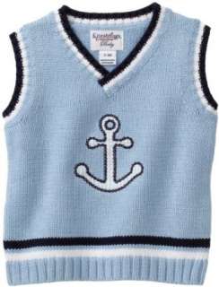    Hartstrings Baby boys Newborn V Neck Anchor Sweater Vest Clothing