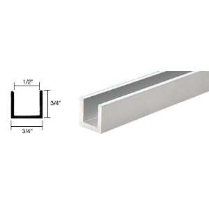 CRL Satin Anodized 1/2 Aluminum U Channel With 3/4 Wall Height by 