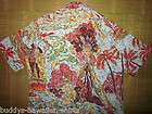   Hawaiian Aloha Mens shirt XL HANG TEN Retro Surf MOD Volcano Island