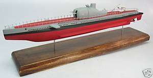 Surcouf Submarine Replica Mahogany Wood Model Large New  