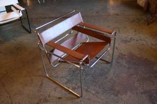   Knoll  ORIGINAL   1968   Marcel Breuer   TAGS   Brown Leather  