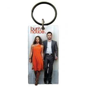 Burn Notice Wooden Michael and Fiona Keychain