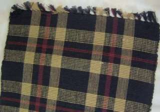 Country Red Black Tan Plaid Cambridge Table Runner 13x36  