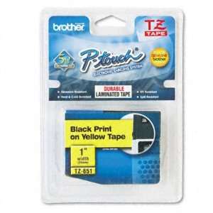  P Touch TZ Tape Cartridge   1w, Black on Yellow(sold in 