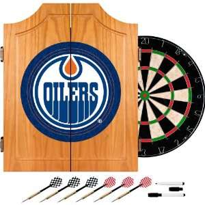 Best Quality NHL Edmonton Oilers Dart Cabinet includes Darts and Board 