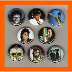  Michael Jackson Set of 8   1 Inch Buttons 