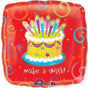  Foil SuperShape Balloon   Square Make a Wish Everything 