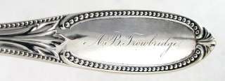 AMERICAN COIN SILVER BEAD PATTERN PUNCH LADLE c1850  