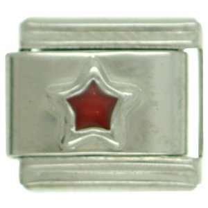  Silver Star Red Celestial Italian Charms Pugster Jewelry