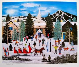   EMBRACING WINTERS TOYS Hand Signed Lithograph   Sun Valley  