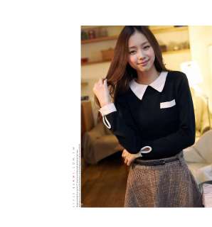 Sunshine Korea Style Office Wear Women Long Sleeve Polo Shirt [CC1306 