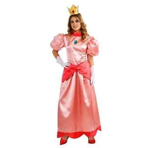   Womens Deluxe Super Mario Princess Peach Costume Size Large Office