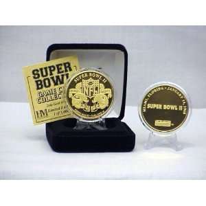  24kt Gold Super Bowl II FLIP COIN By Highland Mint Sports 