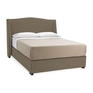 Williams Sonoma Home Humphrey Bed, King, Mohair, Mink, Polished Nickel